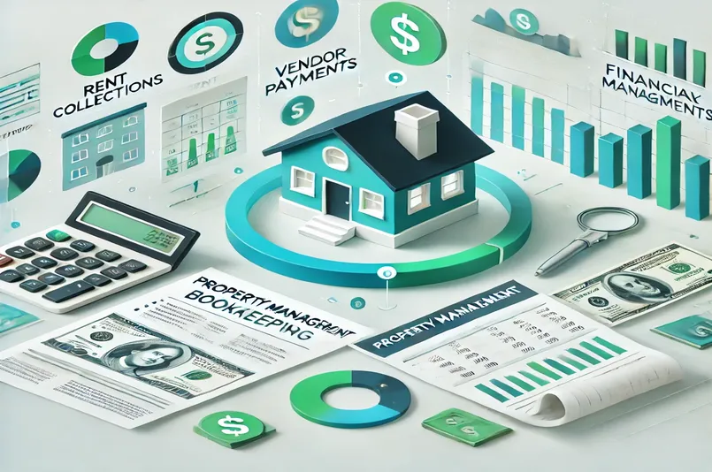 RealPage bookkeeping dashboard for managing property management finances, rent collection, and vendor payments.