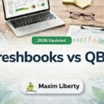 FreshBooks vs QuickBooks Online comparison highlighting client invoicing and double-entry accounting.